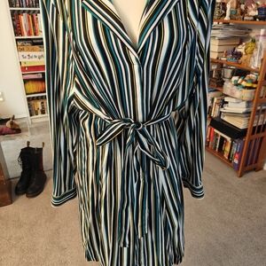 Torrid Multicolor Striped Long Sleeve Dress